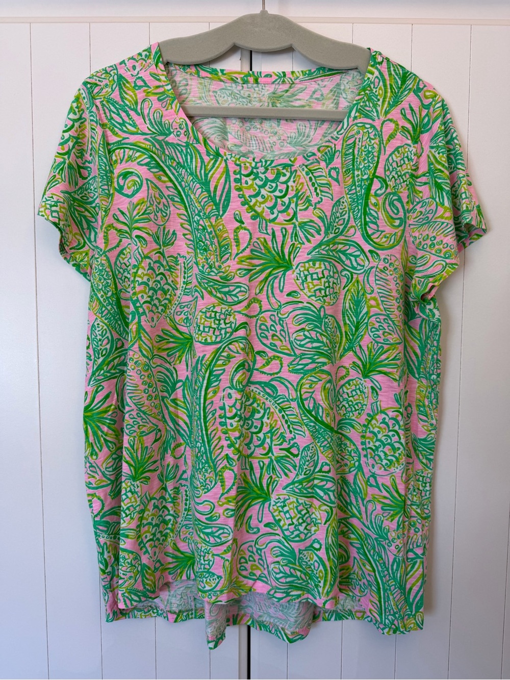 Lilly Pulitzer Etta top XXL EUC “Mandevilla Baby”